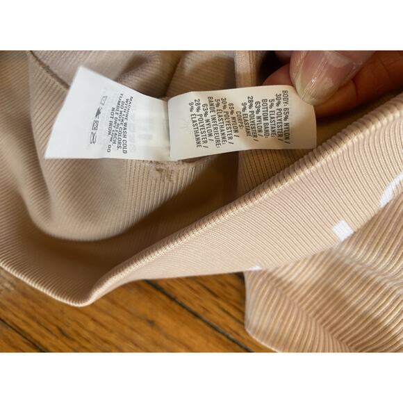 Aerie Top Womens L Pink Offline Seamless Sidewalk Crop T-Shirt Rib Knit Solid - Picture 8 of 8